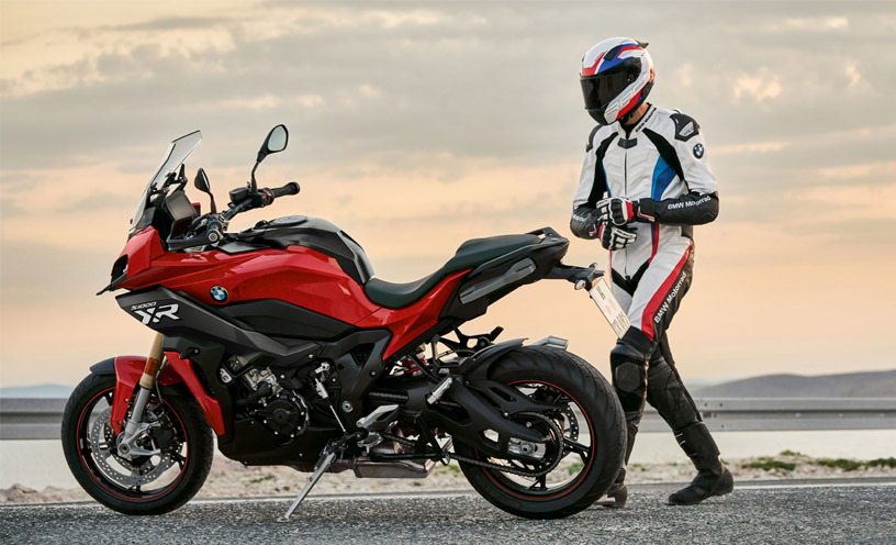 BMW S 1000 XR with rider