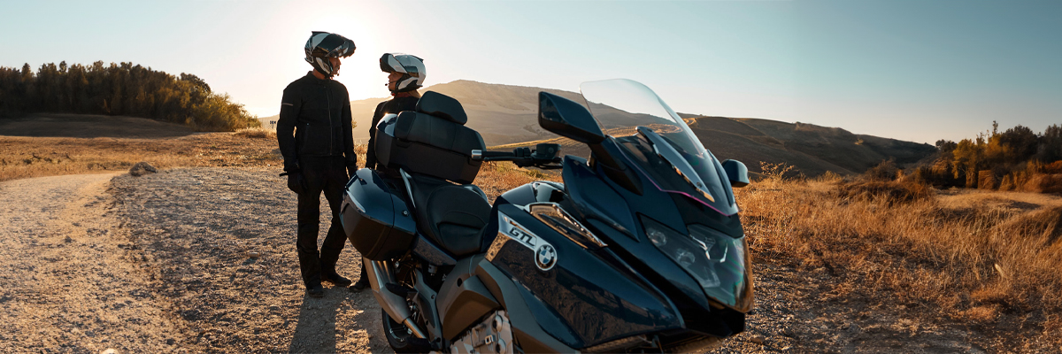 BMW Motorrad riders on their way to see lavender fields in Sonoma. 