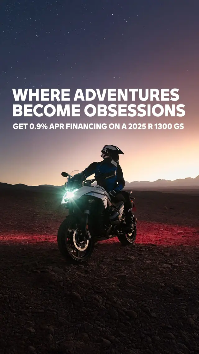 Discover what’s possible on the R 1300 GS. With added power, reduced weight and a refined chassis featuring EVO Telelever and EVO Paralever, you’ll feel composed and confident on multiple types of terrain. And with the available automated shift assistant, gear changes come smoothly and naturally so you can stay focused on what’s ahead.

For a limited time, take advantage of special 0.9% APR financing on the 2025 R 1300 GS. Shop now and come demo ride today. Click for offer details. #MakeLifeARide #BMWMotorrad 
#NorCalBMWMotorcycles