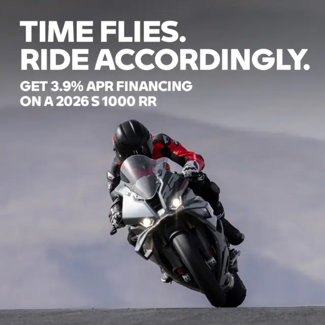 Ride with intent on the 2026 S 1000 RR. Built for riders who demand precision, this superbike delivers race-inspired aerodynamics, integrated winglets and a new quick action throttle that reacts with race-ready urgency. With M Brake Ducts and Pro riding modes now standard, it’s engineered to sharpen your instincts and reward every move.

For a limited time, take advantage of special 3.9% APR financing on the superbike of superlatives - the 2026 S 1000 RR. Find yours today. Click for offer details.  #S1000RR #MakeLifeARide #BMWMotorrad #NorCalBMWMotorcycles