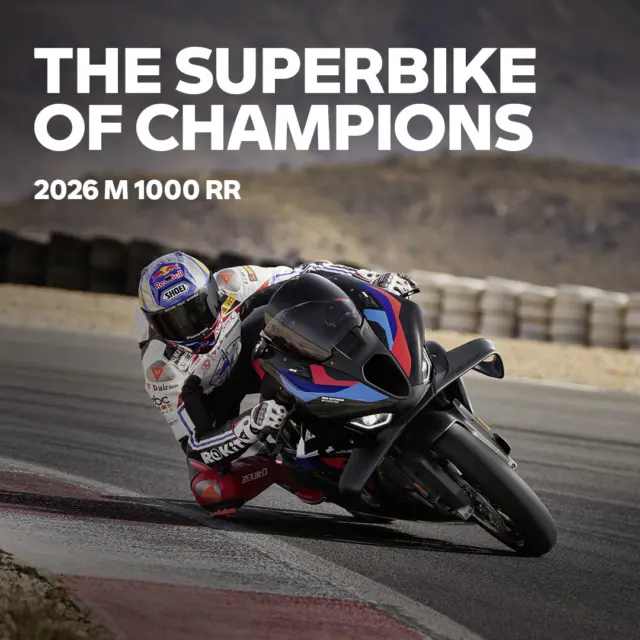 The 2026 BMW M 1000 RR delivers increased downforce for
high-speed stability, a new quick action throttle for precise
acceleration, with brake slide assist and slip-slide control to achieve a controlled glide in every turn. This isn’t just a superbike—it’s pure M performance, born on the racetrack. Come check it out today! #NeverStopChallenging #MakeLifeARide #BMWMotorrad
#NorCalBMWMotorcycles