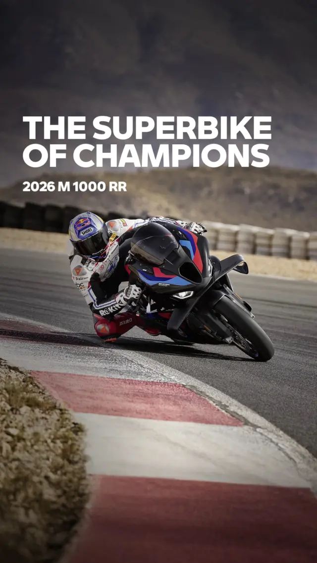 The 2026 BMW M 1000 RR delivers increased downforce for
high-speed stability, a new quick action throttle for precise
acceleration, with brake slide assist and slip-slide control to achieve a controlled glide in every turn. This isn’t just a superbike—it’s pure M performance, born on the racetrack. Come check it out today! #NeverStopChallenging #MakeLifeARide #BMWMotorrad
#NorCalBMWMotorcycles