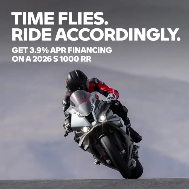 Ride with intent on the 2026 S 1000 RR. Built for riders who demand precision, this superbike delivers race-inspired aerodynamics, integrated winglets and a new quick action throttle that reacts with race-ready urgency. With M Brake Ducts and Pro riding modes now standard, it’s engineered to sharpen your instincts and reward every move.

For a limited time, take advantage of special 3.9% APR financing on the superbike of superlatives - the 2026 S 1000 RR. Find yours today. Click for offer details. #S1000RR #MakeLifeARide #BMWMotorrad #NorCalBMWMotorcycles