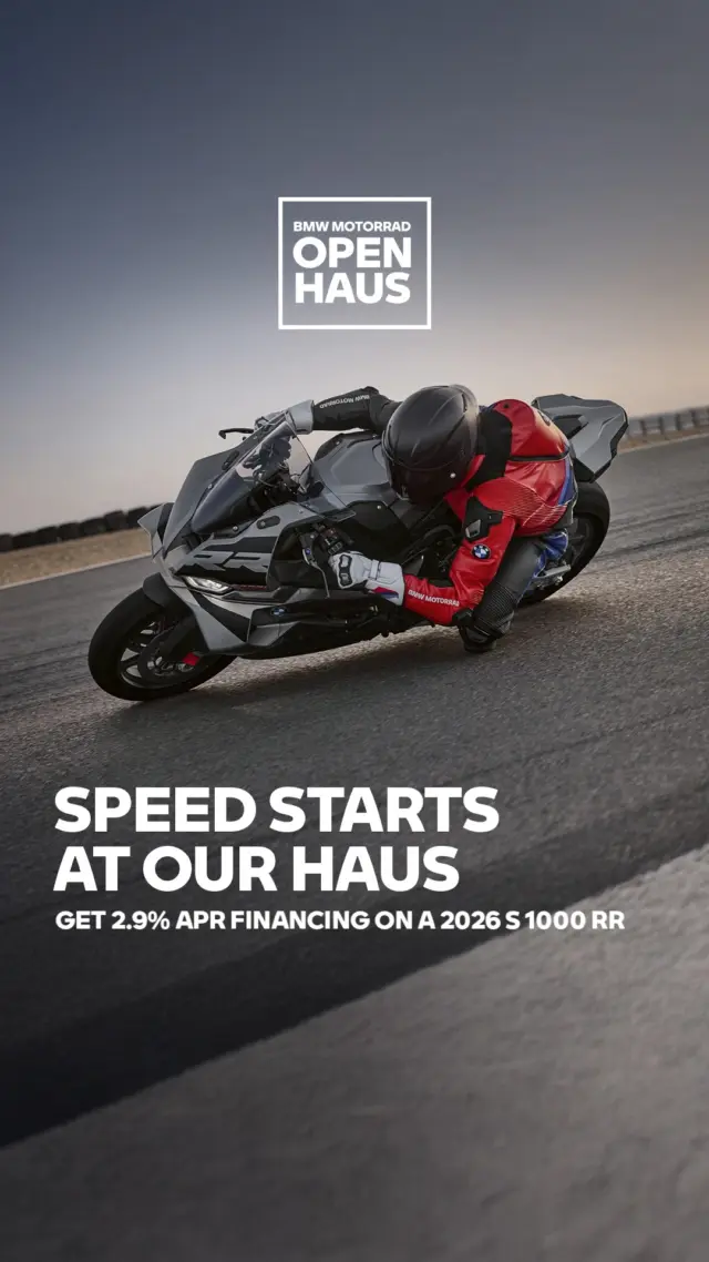 Our Open Haus Sales Event is your chance to get up close with BMW models like the S 1000 RR, where speed begins. Its 205hp ShiftCam engine delivers immediate acceleration, while the aerodynamic winglets increase downforce.

Plus, enjoy special offers, including 2.9% APR financing on the 2026 S 1000 RR. 

Come for the rides. Stay for the vibes. 

Our Haus is Your Haus. See you there! Click for offer details.  #S1000RR #MakeLifeARide #BMWMotorrad 
#NorCalBMWMotorcycles