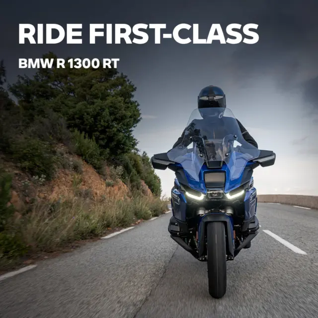 Experience a high standard of touring on the R 1300 RT.
Its 145 hp twin-cylinder, boxer engine delivers 110 lb-ft of torque. With the available Dynamic Chassis Adaptation, you can adjust your riding experience with ease – to suit your preferences exactly. Available advanced technology like the Automated Shift Assistant and Riding Assistant reduce your effort so you can focus on what matters most: the road ahead.

Ride away on the R 1300 RT today and see what distance really feels like. Schedule your demo ride right now.  #MakeLifeARide #BMWMotorrad #NorCalBMWMotorcycles