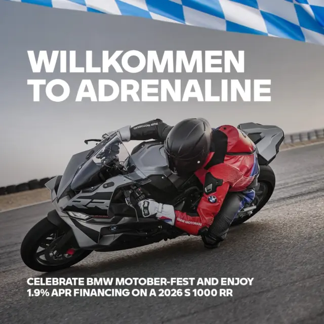 You’re invited to celebrate BMW Motober-Fest this fall.  The 2026 S 1000 RR is ready with 205 hp, M Brake Ducts for more consistent braking and a quick action throttle that reduces throttle travel by 12 degrees. 

Swing by to get a closer look at the superbike engineered to challenge your limits and connect with fellow riders. While you’re here, take advantage of an exclusive offer of 1.9% APR financing on the 2026 S 1000 RR. 

Visit us during BMW Motober-Fest and celebrate.

View offer details. #MakeLifeARide #BMWMotorrad #BMWMotoberFest #NorCalBMWMotorcycles