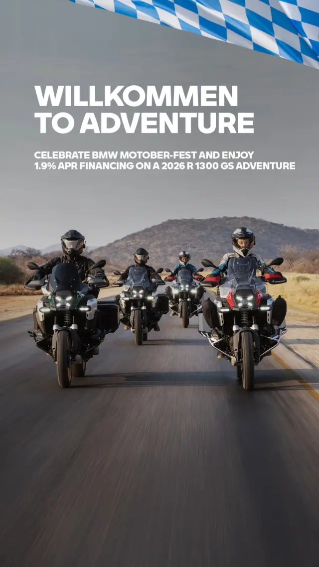 You’re invited to come celebrate BMW Motober-Fest with us this fall. 

At a time of year known for Bavarian festivals, this event is something to really celebrate. Join us for demo rides, connect with fellow riders and experience the iconic 2026 R 1300 GS Adventure, now with 1.9% APR financing. 

Your next adventure begins here during BMW Motorrad Motober-Fest.
View offer details. #MakeLifeARide #BMWMotorrad #BMWMotoberFest #NorCalBMWMotorcycles